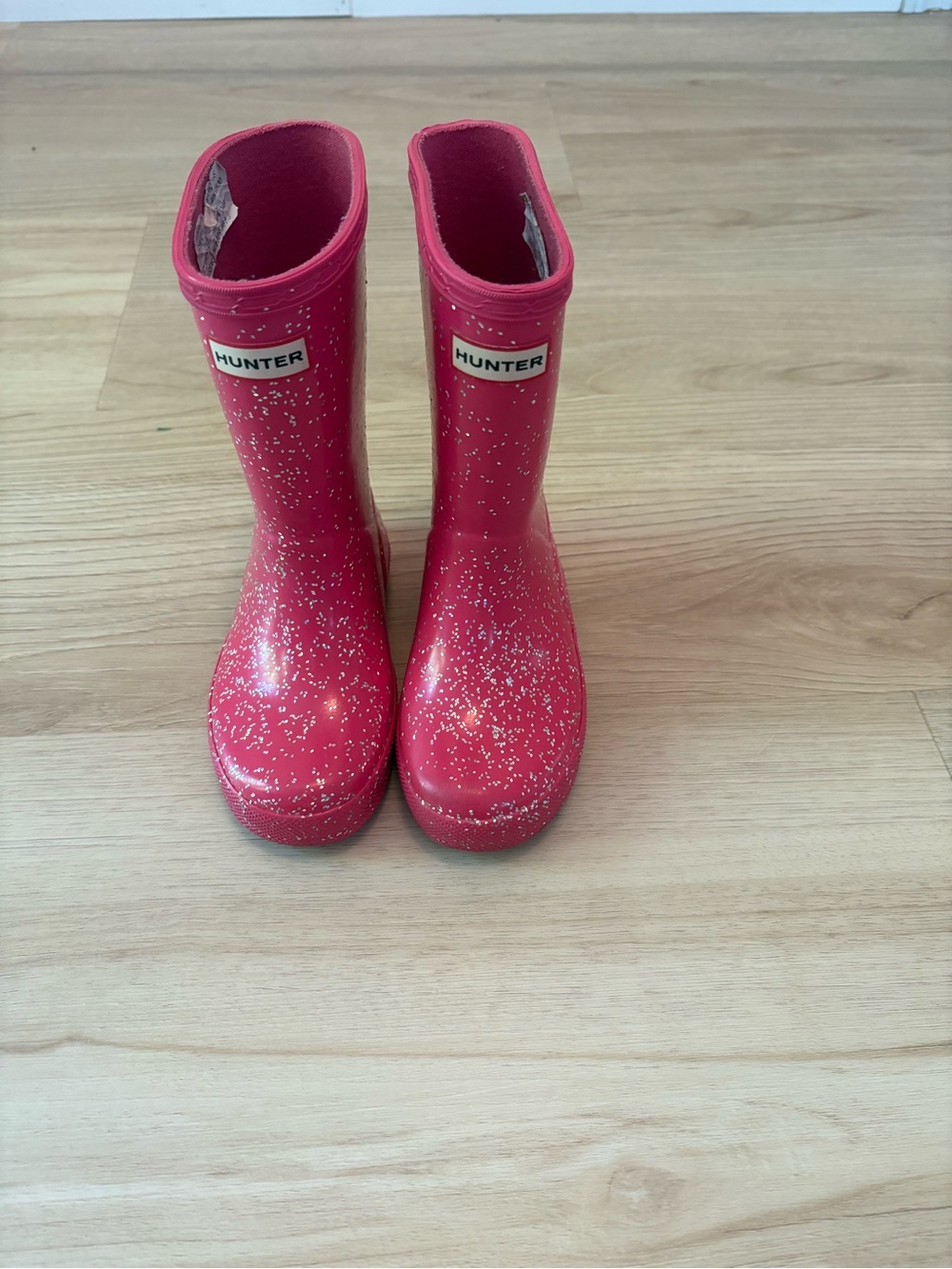 Hunter Kids Pink Glitter Rain Boots